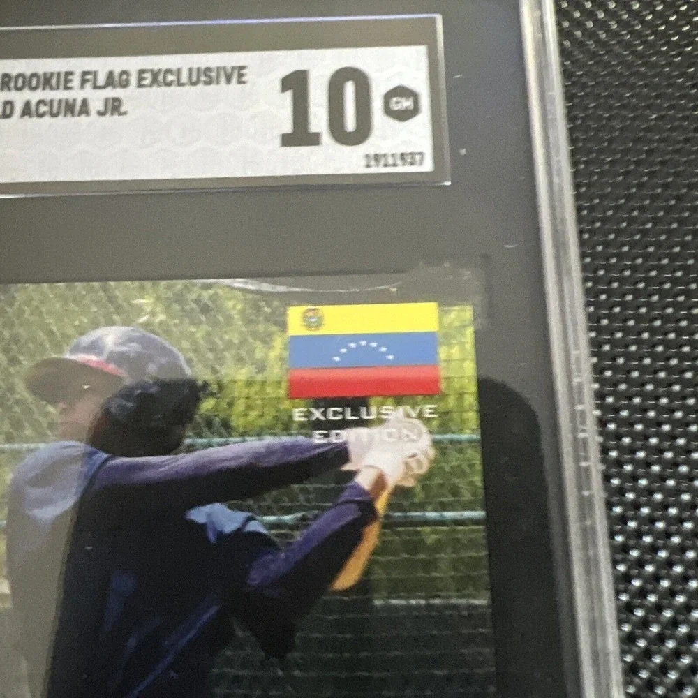 2017 Leaf Rookie Flag Exclusive Edition Ronald Acuna Rookie gem mint 10 #22